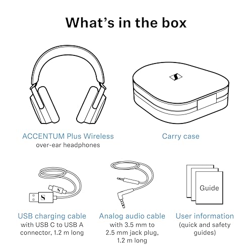 Sennheiser ACCENTUM Plus Wireless Headphones, 50hr Battery, ANC, Black - color: Black, style: ACCENTUM Plus Wireless