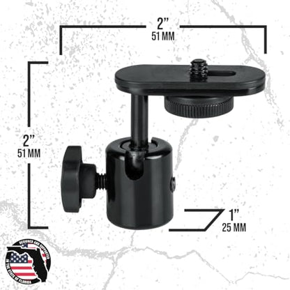 Gator Frameworks Camera Mount Mic Stand Adapter (GFW-MIC-CAMERA-MT) | Ball-and-Socket Head, Standard 1/4-20 Camera Threads, 360-Degree Rotation, 180-Degree Tilt
