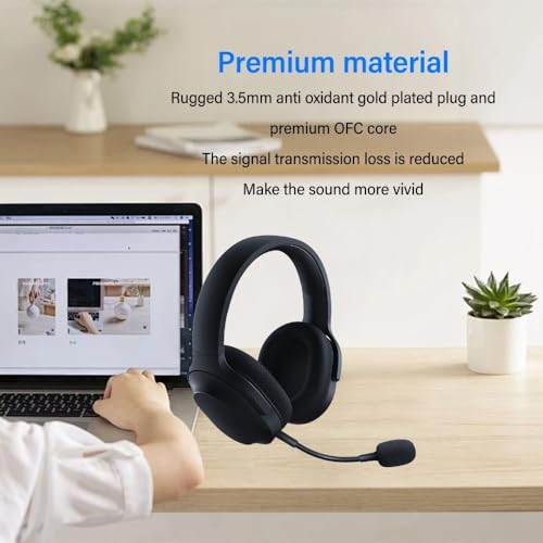 3.5mm Detachable Microphone Flexible Replacement Professional Boom Microphone for Barracuda X Gaming Headset(Black) - color: Black