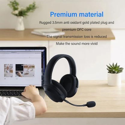 3.5mm Detachable Microphone Flexible Replacement Professional Boom Microphone for Barracuda X Gaming Headset(Black) - color: Black