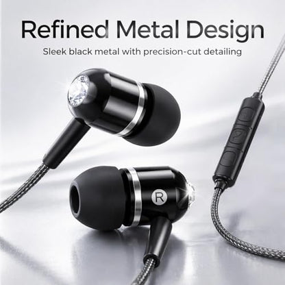 Cowyawn USB C Wired Earbuds, USB-C Headphone with Mic, in-Ear USBC Earphone
