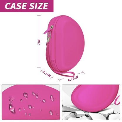 COMECASE Case for Beats Solo 4/Studio Pro Headphones with Mesh Pocket | Water-Resistant Hard Shell, Mesh Pocket for Cables, Travel Storage, Fits Solo 2/3, Solo Pro and Studio3, Rose Red, Bag Only - color: Rose Red