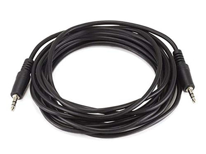 Monoprice 100645 12-Feet 3.5mm Stereo Plug/Plug M/M Cable, Black - size: 12 Feet