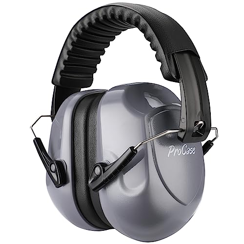ProCase NRR 28dB Noise Reduction Ear Muffs, Foldable Adjustable Noise Cancelling Headphones - color: 1 - Grey