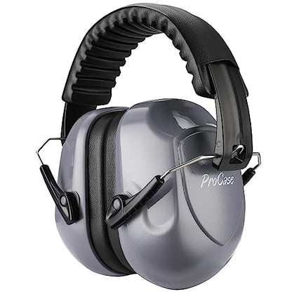 ProCase NRR 28dB Noise Reduction Ear Muffs, Foldable Adjustable Noise Cancelling Headphones - color: 1 - Grey