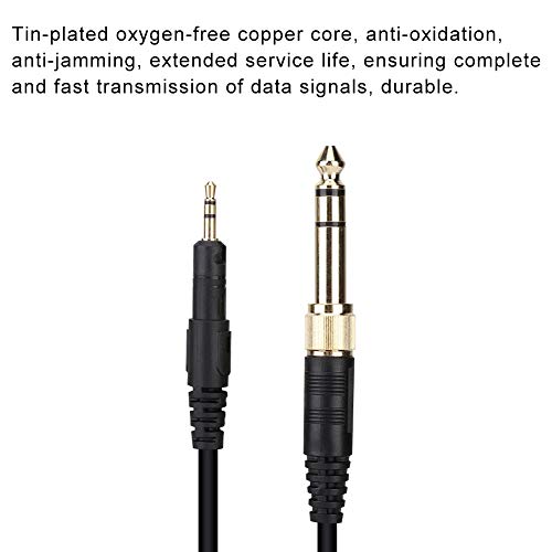 YUYTE Earphone Cable, Headphone 160CM Headphone Extended Cable for ATh M50x M40x M70x - Cord with GoldPlated Plugs for HighFidelity Sound