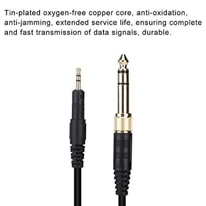 YUYTE Earphone Cable, Headphone 160CM Headphone Extended Cable for ATh M50x M40x M70x - Cord with GoldPlated Plugs for HighFidelity Sound