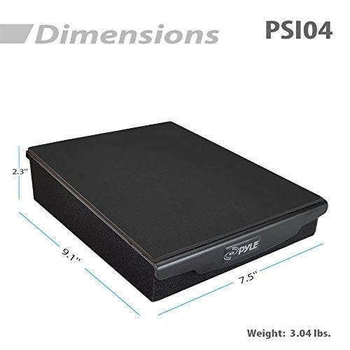 Pyle Speaker Isolation Pads - 7.5 x 9.1 x 2.3 inches - Acoustic Noise Isolation Platform - Foam Riser Recoil Stabilizer with Rubber Base for Studio Monitor, Subwoofer, Loudspeaker - PSIO4 - size: 7.5" x 9.1" (Single)