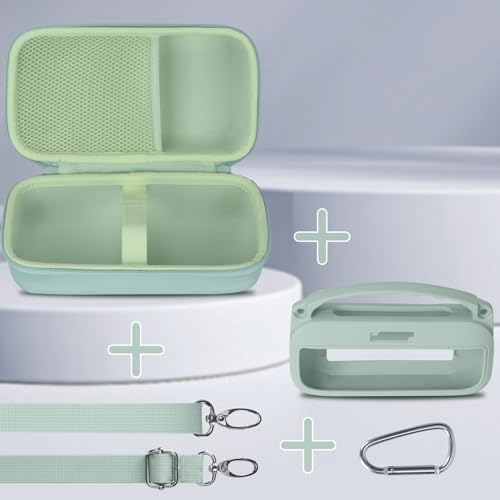 Lebakort Storage Case Kits Compatible with Bose SoundLink Flex 2nd Gen/Bose SoundLink Flex Portable Speaker (Alpine Sage Silicone Cover + Hard Case) - color: Alpine Sage Silicone Cover + Hard Case