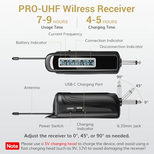 TONOR Wireless Microphones, 4 UHF Karaoke Microphone System, Microfonos Inalambricos with Rechargeable Receiver, Cordless Dynamic Mics Set for Singing, Wedding, Party, 60 m/200ft TW361, 4 Mics Grey - style: 4 Mic Grey