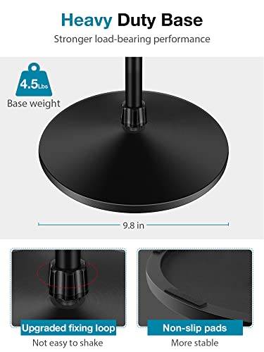 InnoGear Microphone Stand Floor 32" to 70" Gooseneck Mic Stand for Singing | Max Height 70", Stable Base, Flexible Angle, Easy to Transport, Adjustable Gooseneck, Fit Blue Yeti, For Sitting or Standing