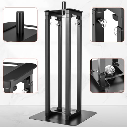 Adjustable Moving Head Light Totem Stands. Totem Light Stand, Adjustable 38.58-68.8 in, Black/White Scrims, Carry Bags, 35mm Speaker Mount, for for DJs & Event Lighting (1, Black) - color: Black