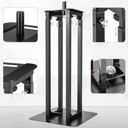 Adjustable Moving Head Light Totem Stands. Totem Light Stand, Adjustable 38.58-68.8 in, Black/White Scrims, Carry Bags, 35mm Speaker Mount, for for DJs & Event Lighting (1, Black) - color: Black