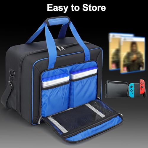 GDNasist Carrying Case Compatible with PS5/PS5 Pro/PS5 Slim - color: Black