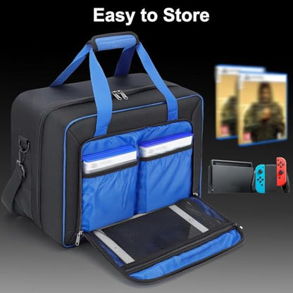 GDNasist Carrying Case Compatible with PS5/PS5 Pro/PS5 Slim - color: Black
