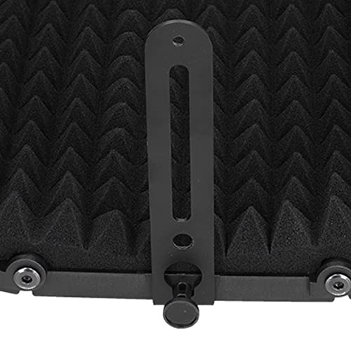 EBTOOLS Microphone Isolation, Foldable Sound Absorbing Foam Reflector with 3/8 and 5/8 Mic Adapter, for Recording Studio Podcast Vocal Broadcasting