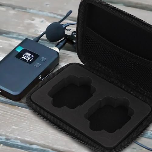 TEHAUX Portable Microphone Storage Bag and Charger Cable Organizer, Waterproof Electronic Product Pouch, Compact 13.8×9.8×3.8cm Case for Outdoor Travel and Audio Accessories