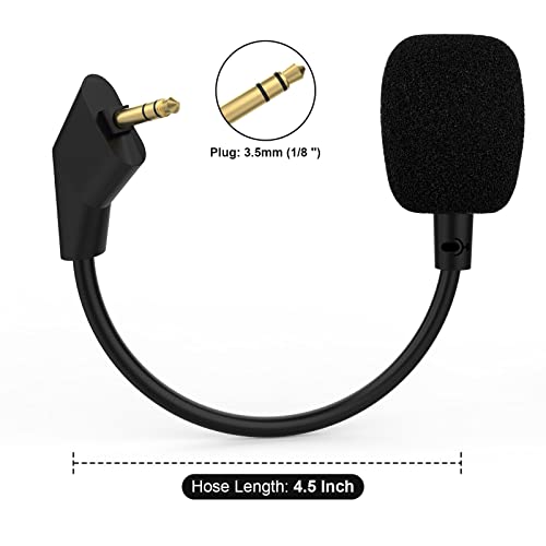 Replacement Cloud 2 Mic Boom for 1st Version Kingston HyperX Cloud Core Cloud Pro CloudX Wire Gaming Headsets, 3.5mm Detachable Slanted End Microphone (Slanted End Mic) - size: Slanted End Mic