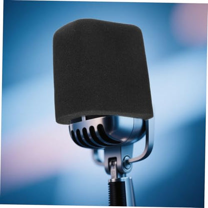 3pcs Mic Isolation Shield Microphone Windscreen Foam Sound Isolation Cover Sponge Sleeve for Square Condenser Mics Fit