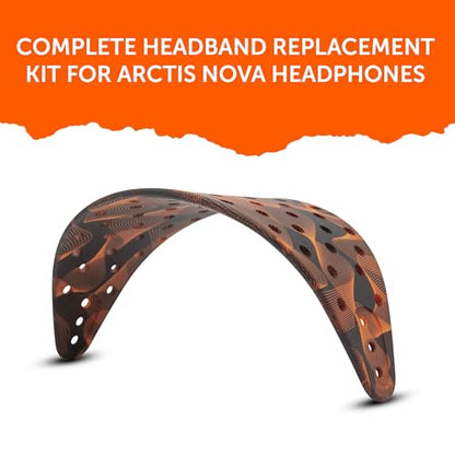 WC HeadbandZ Arctis Nova V2 - Upgraded Wide Silicone Headband Compatible with Arctis Nova Headsets by Wicked Cushions | Wider Weight-Distributing Design, Softer Flexible Silicone | Kinetic Wave - color: Kinetic Wave