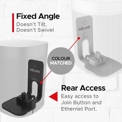 Sound Bass ONE, GEN 2, ONE SL & Play:1 Wall Mount Bracket, Black, Single - color: Black