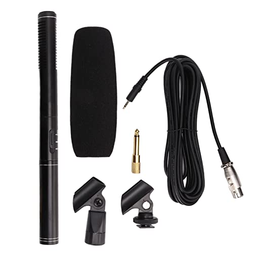 Shotgun Microphone, High Sensitivity Noise Cancellation Camera Mic Professional for Interviewers Content Creators Podcasters Vloggers Live Streaming Studio Recording