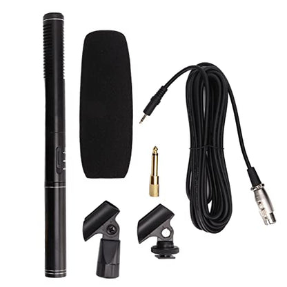 Shotgun Microphone, High Sensitivity Noise Cancellation Camera Mic Professional for Interviewers Content Creators Podcasters Vloggers Live Streaming Studio Recording