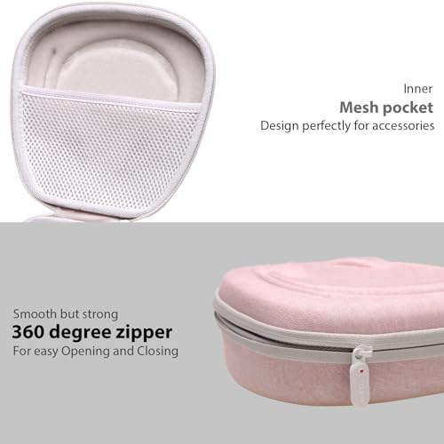 Case for Logitech H390/H391/Zone 301/H111/H570e Wired Headset Pink | Hard Carrying Travel Wired Headset Case for Logitech H390/H391/Zone 301/H111/H570e & JIAMQISHI/Poly Blackwire 3220/AOC - color: Pink