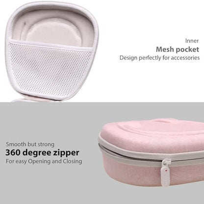 Case for Logitech H390/H391/Zone 301/H111/H570e Wired Headset Pink | Hard Carrying Travel Wired Headset Case for Logitech H390/H391/Zone 301/H111/H570e & JIAMQISHI/Poly Blackwire 3220/AOC - color: Pink