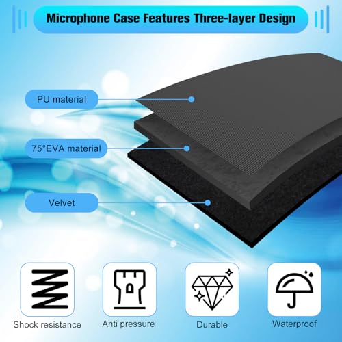 Wireless Microphone Case for 2 JBL Mics, EVA Travel Case | Stores Receivers, Cable and AA Batteries for Party and Karaoke Use