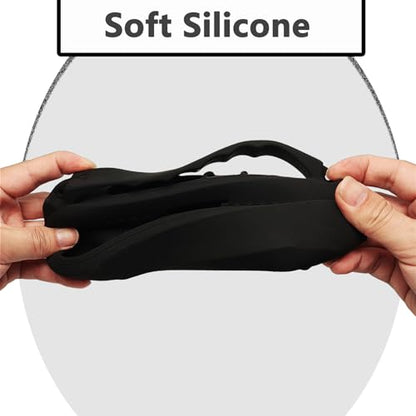 JCHPINE Silicone Cover and Carrying Case for Bose SoundLink Flex Speaker | Protective Cases with Handle and Shoulder Strap, Soft Silicone Cover and Hard Travel Case (Black) - color: Black Case
