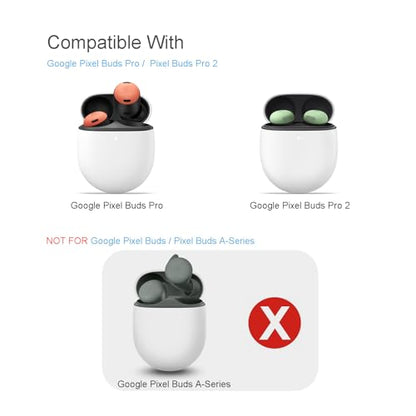 Klowcok Foam Ear Tips Replacement for Google Pixel Buds Pro 2 / Pro Earbuds | Not for Pixel Buds/Pixel Buds A-Series, Memory Foam Tips, Comfort Fit, 3 Pairs, S/M/L, Black