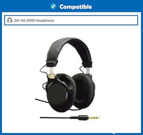 HA-D990 Headphone Premium Protein Leather Replacement Earpads Compatible with JVC HA-D990 Headphone Earpads Cushion