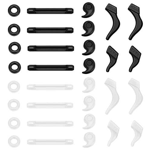KAJUDA 16 Pairs Glasses Ear Grip, Anti Slip Eyeglass Holder, Silicone Eyewear Retainers Hook for Sunglasses, Sports, Study