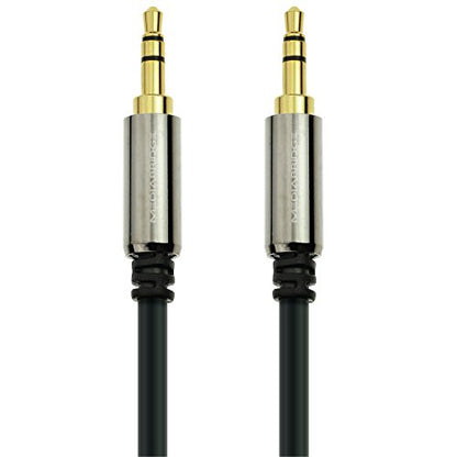 Mediabridge 3.5mm Male To Male Stereo Audio Cable (8 Feet) - Step Down Design for iPhone, iPod, Smartphone, Tablet and MP3 Cases - size: 8 Feet