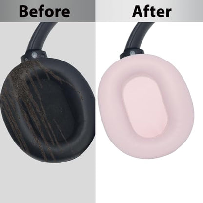 Adhiper Replacement Ear Pads for Sony WH-CH720N, WH-CH710N - Pink | for Sony Headphones Replacement Ear Pads with Protein Leather & High-Density Memory Foam - color: Pink