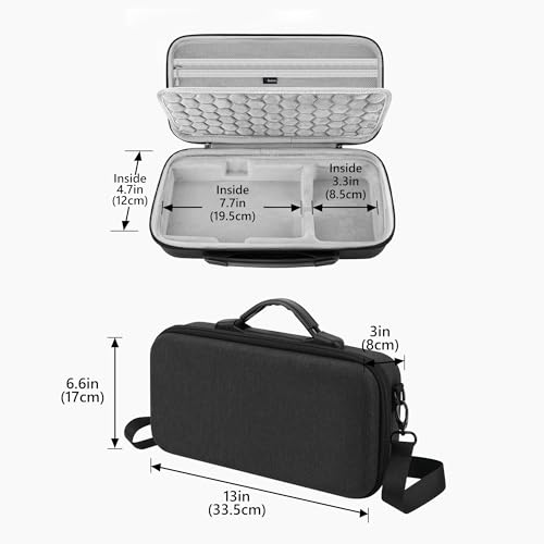GEEKRIA Hard Shell Travel Case Compatible with Korg Volca Drum/Volca Keys/Volca Beats/Volca FM2 / Volca Sample 2 / Volca Bass Audio Sampler Carrying Bag (Dark Gray)