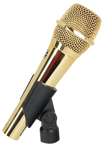 SE Electronics V7 Gold Bundle: Dynamic Supercardioid Handheld Vocal Microphone, RVMIC4 V2 Round-Base Mic Stand with Metal Quick-Release Hand Clutch for Live Performance, Podcasting, Speech, 2-items
