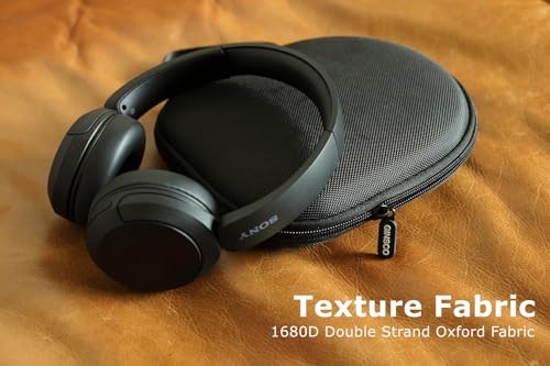 Ginsco Case Compatible with JBL Tune 510BT Bluetooth Headphones, with JBL Tune 520BT/670NC Live 460NC, with Sony WH-CH520/510, Portable Travel Carrying Headphone Case for On Ear Headphones (Black) | Bluetooth Headphones - color: Black