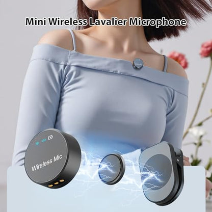Wireless Lavalier Microphone USB-C Clip-On Mic 2.4GHz | Record clear voice wirelessly for vlogging, interviews, live streaming, online teaching and content creation.