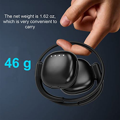 CHUYI Wireless Earphone Over Ear Wireless Bluetooth Headphones Behind The Head, Foldable Wireless Stereo Wrap Around Head Headset On-Ear Earphones for Workout Office Walking, 23Hrs Music Time (Black)