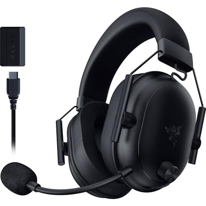 Razer BlackShark V2 HyperSpeed Wireless PC Gaming Headset, 2.4GHz, Black | 280g Lightweight, Wideband Mic, 50mm Drivers, Bluetooth or USB, 70 Hr Battery, for Mac, PlayStation, Switch & Mobile - size: Standard