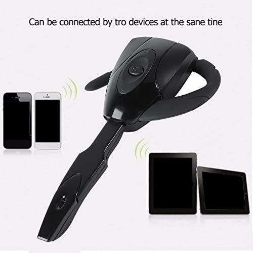 Bluetooth Headset, Single Ear Unique Shape Ultralight Rechargeable Cell Phone Headset for Home Work Office Trucker
