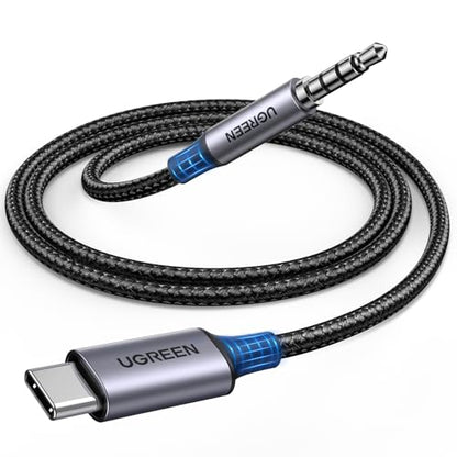 UGREEN USB C to Aux 3.5mm Car Audio Cable TRRS Male Headphone Cord 6.6FT | HiFi DAC 96KHz/24bit, Mic & In-Line Control, TRRS, Compatible with iPhone 17 16 Pro Max Galaxy S26 Pixel 10, for Car Speaker - size: 6.6FT