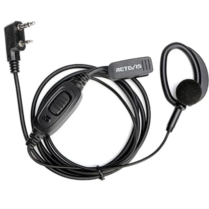 Retevis RT68 Walkie Talkie Earpiece with Mic, for RT22/RT21/H777/RT27/RT68H | Soft Earhook, 2 Pin , Compatible with Kenwood, Pxton, Baofeng BF-888S 2 Way Radio, Two Way Radio Headset(10 Pack) - style: Soft Earhook