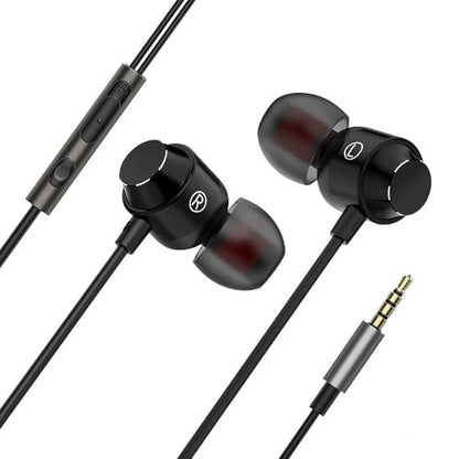 Wired Earbuds with Microphone,3.5mm Magnetic in-Ear Headphones with Volume Control and Noise Cancelling,Compatible with Phone,Tablet, Laptop(Black) - color: Black