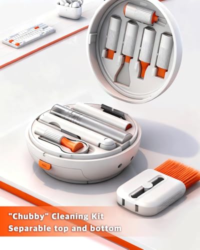 25-in-1 Electronics Cleaning Kit - Headphone Earbud Cleaner with Keycap Puller,Magnetic Charger Organizer & Phone Stand for Laptops,VR Headsets,Cameras & Small Gadgets