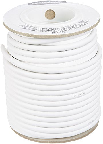 Amazon Basics 12-Gauge Speaker Wire Cable for Audio Applications, 99.9% Oxygen-Free Copper, Red and Black Color Coded, 100-Foot, White - size: 100-Foot, style: 12-Gauge