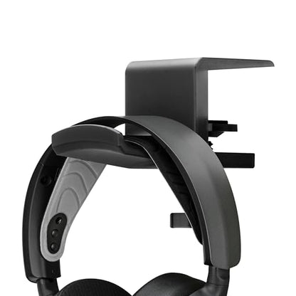 BRAINWAVZ [EOL] Hoist - Headphone Hanger Stand with Adjustable Clamp, Screws On to Desks & Shelves, No Mess, Space Saving Headset Holder, Easy to Install - Black [EOL]