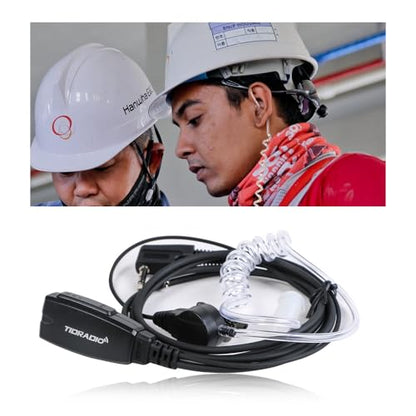 TIDRADIO Walkie Talkie Earpiece with Mic 2 Pin Acoustic Tube Headset TD-M8s TD-V2 TD-H3 TD-H8 H-777 RT21 RT22 RT68 Baofeng UV-5R Mini BF-F8HP 5RM UV-5G UV-32 DM-32 GM21 2 Way Radio-2 Pack - style: 2 Pack Acoustic Tube Earpiece